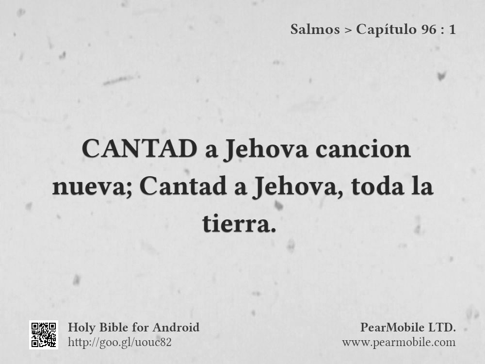 Salmos, Capítulo 96:1